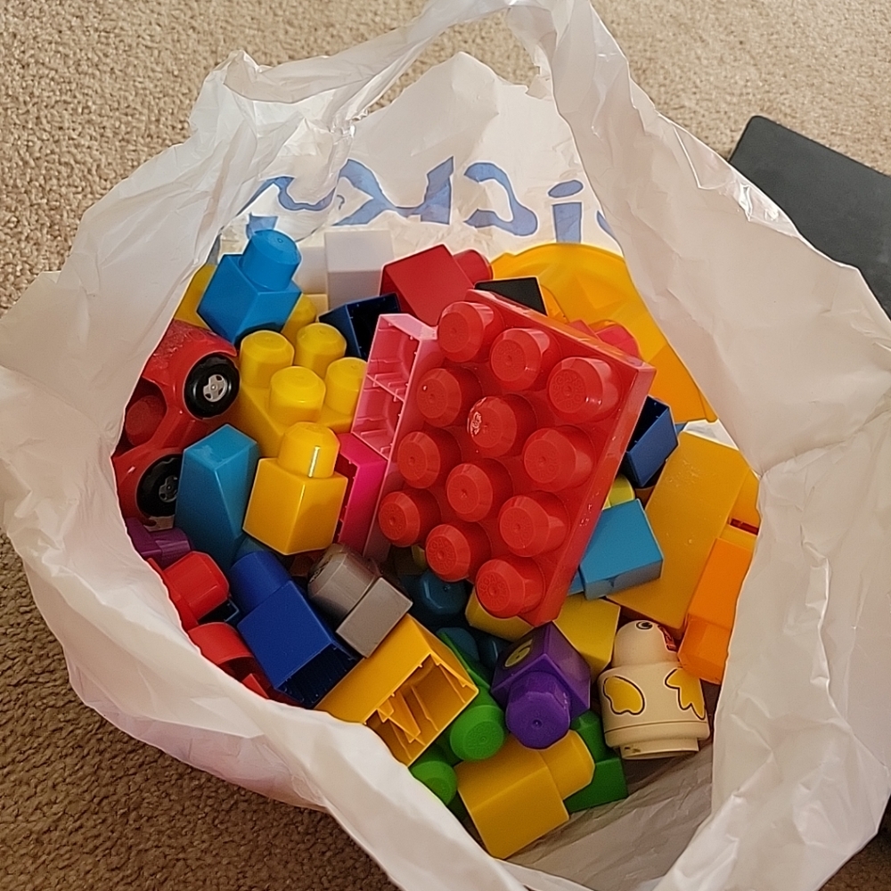 Lot Of 60 First Builders Mega Bloks Building Blocks All Sizes All Colors Lot 2a